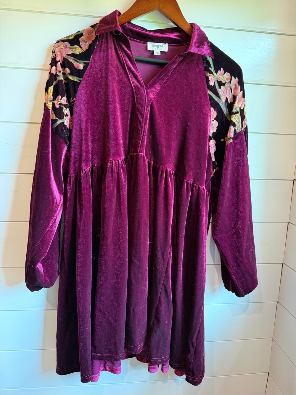 Winter velvet dress